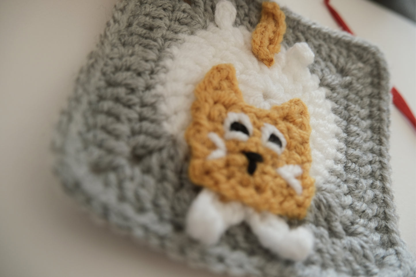 3D Cat 🐈 Granny Square Crochet Pattern