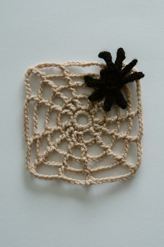 Spider Web 🕸️ Granny Square Crochet Pattern