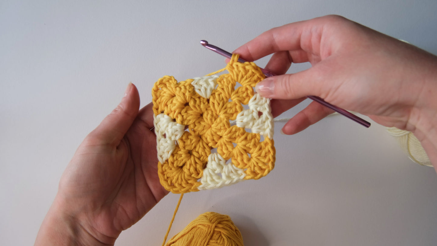 X Granny Square Crochet Pattern