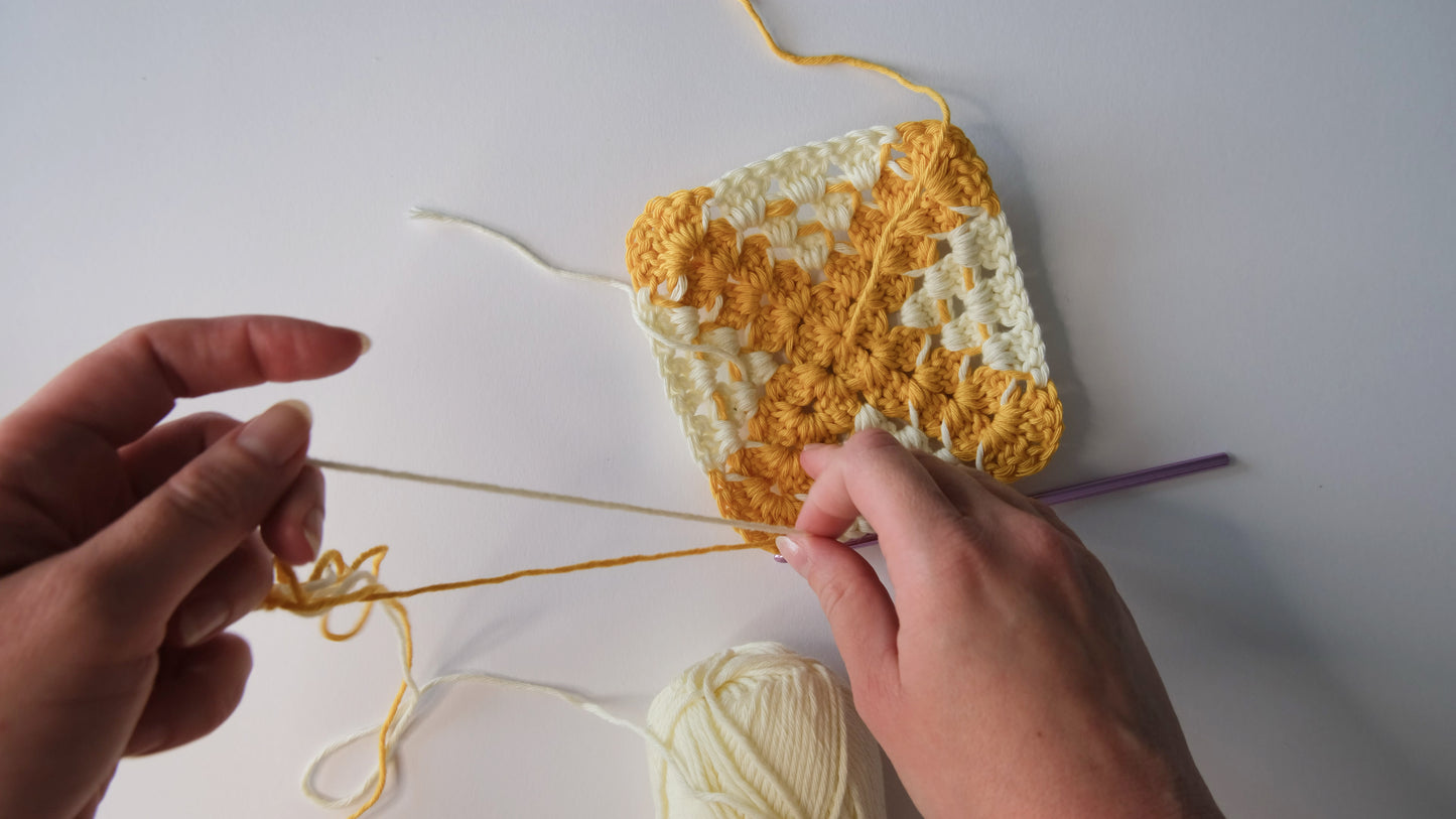 X Granny Square Crochet Pattern